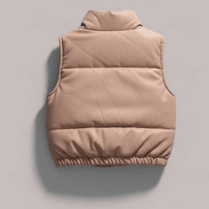 Chaleco Acolchado Polipiel Rosa