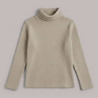 Jersey Cuello Alto Canalé con Brillo