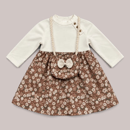 Vestido de Flores con Bolsito