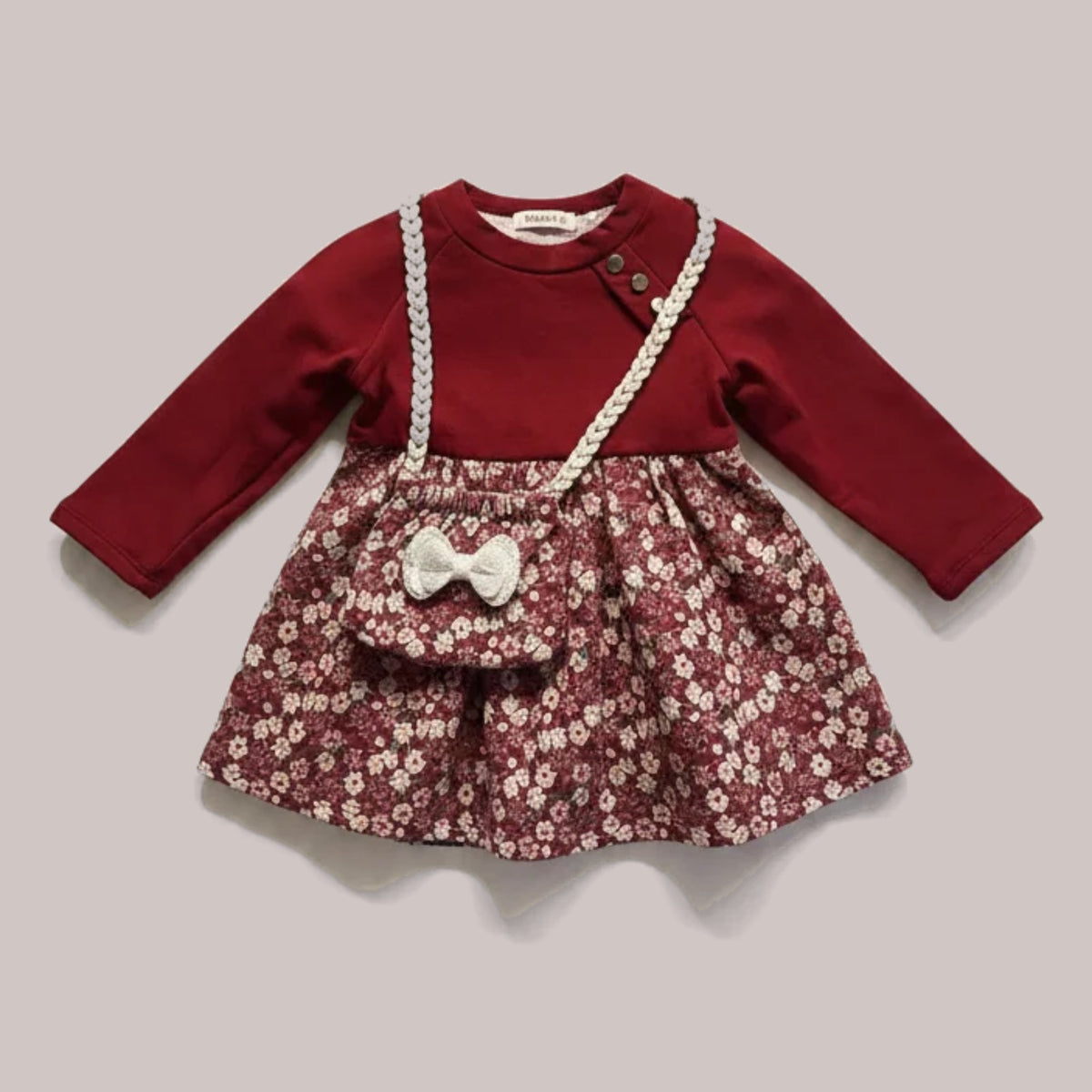 Vestido de Flores con Bolsito