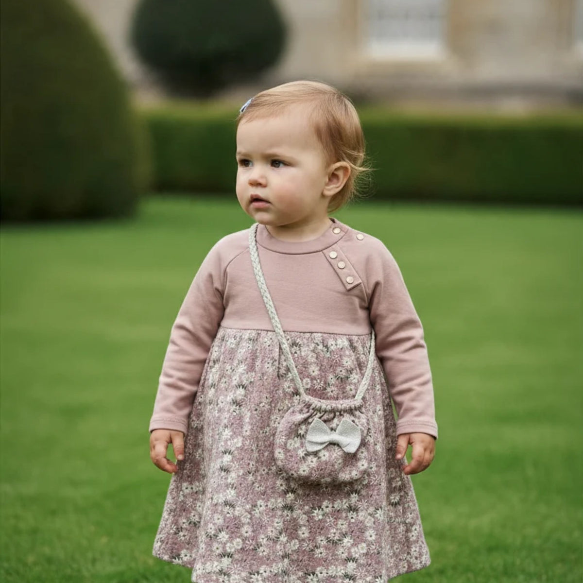 Vestido de Flores con Bolsito