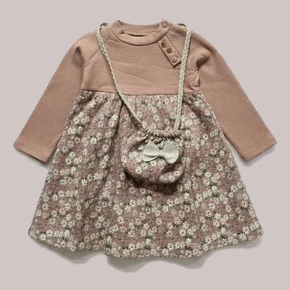 Vestido de Flores con Bolsito
