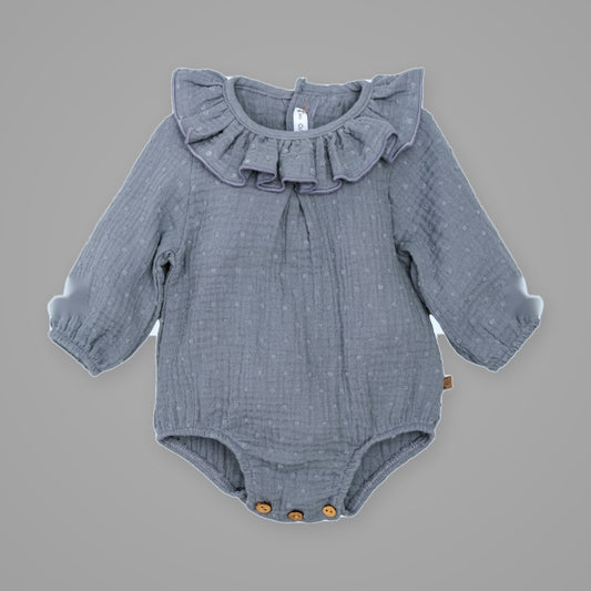 Pelele Atari con Cuello de Volante CALAMARO - Denim