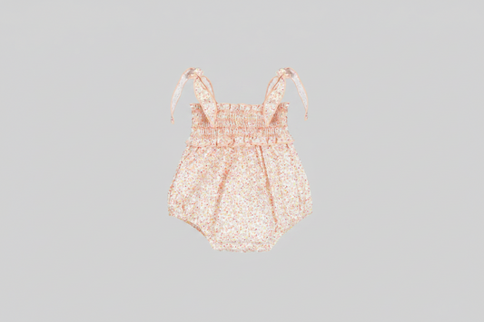Peto con Estampado Floral y Tirantes de Lazo