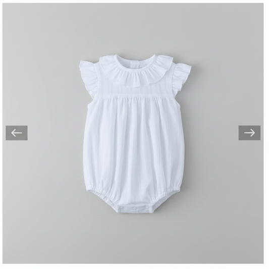 Pelele Blanco de Algodón para Bebé