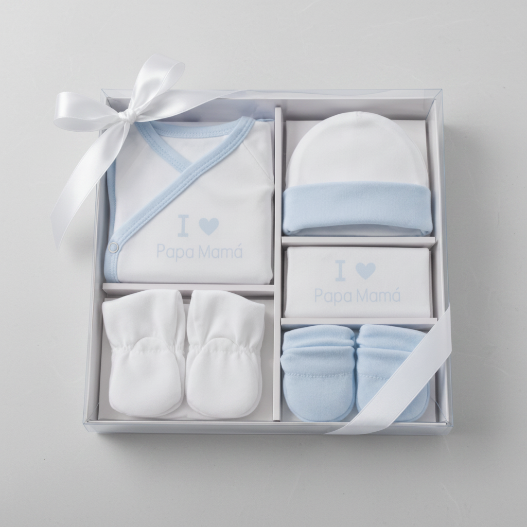 Canastilla “Primer Amor” – Azul & Rosa