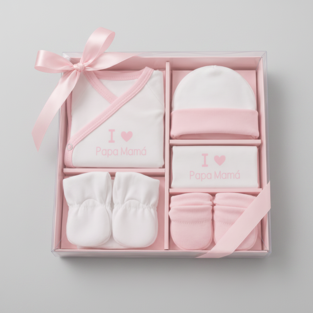 Canastilla “Primer Amor” – Azul & Rosa