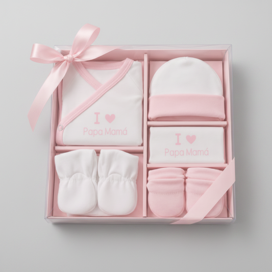 Canastilla “Primer Amor” – Azul & Rosa
